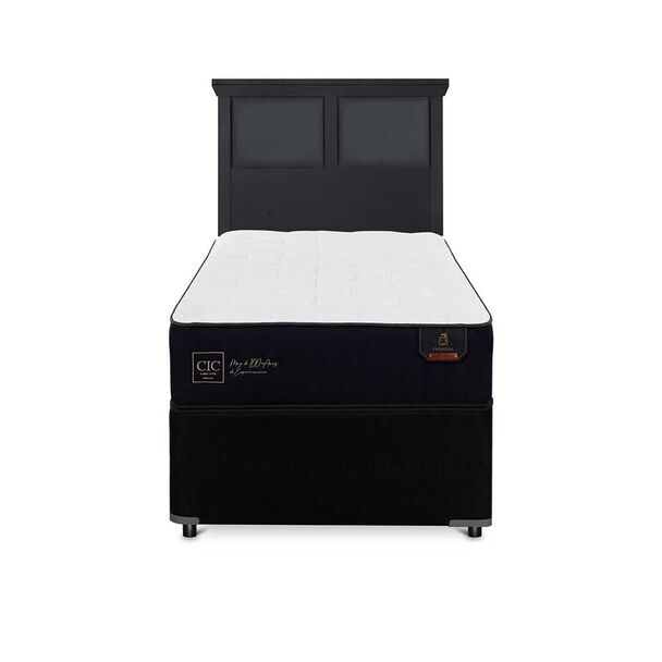 Cama Nido CIC 1,5 Plazas Premium + Respaldo Torino Negro