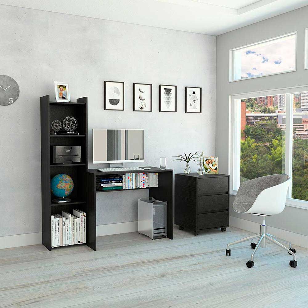 TUHOME Escritorio con biblioteca + Archivador Office