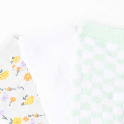 Imagen 2 del producto Pack 3 Calcetines Mujer Icono Verde