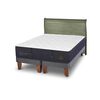 Cama Europea CIC Base Dividida King Grand Premium + Respaldo Miro Olivo