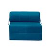 Sof&aacute; Cama Latam Home Velvet Siena 1 Cuerpo Azul Petr&oacute;leo