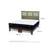 Cama Europea CIC Base Dividida King Premium + Respaldo Torino Olivo