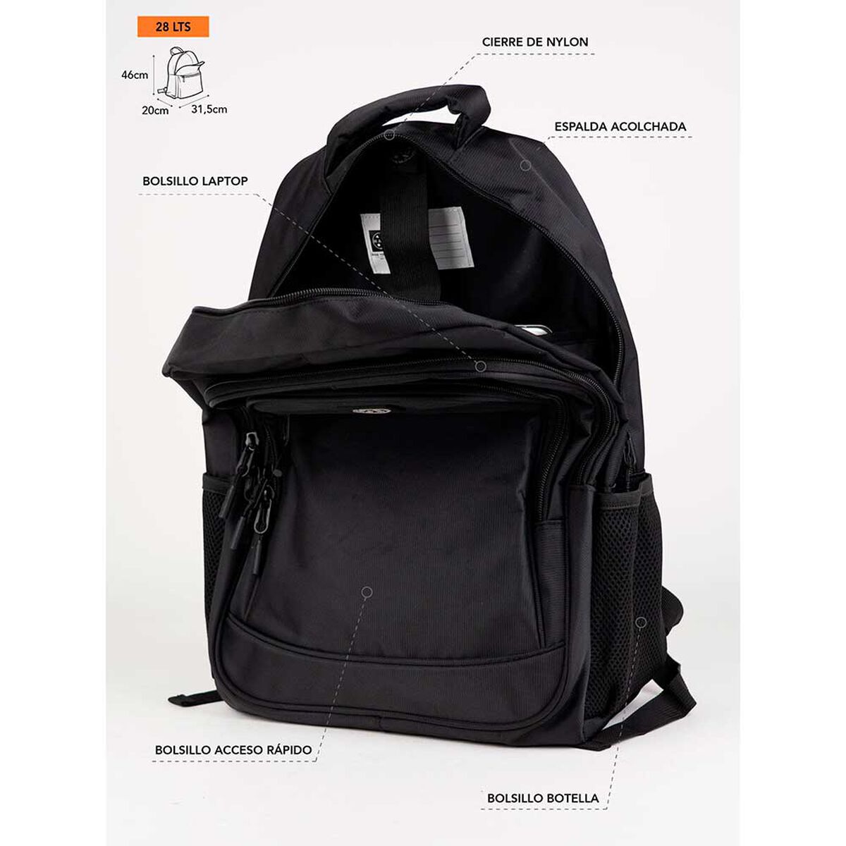 Mochila Escolar sin Ruedas Maui