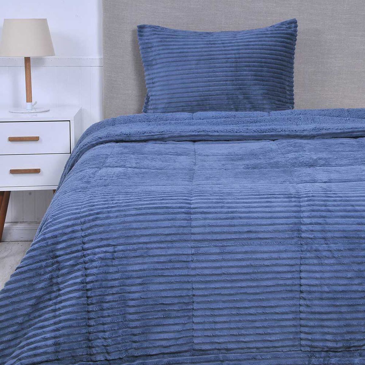 Plumón Coral Sherpa Mashini 1,5 Plazas Liso