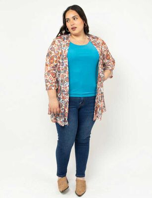 Imagen 2 del producto Tapado Manga 3/4 Mujer Extralindas Blanco, Fucsia, Negro, Verde