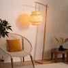 L&aacute;mpara de Pie Arco Liby Atmosphera Bamb&uacute; 173cm  Natural