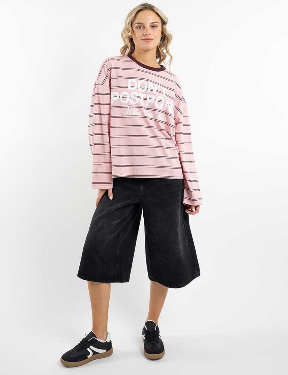 Polera Oversize Manga Larga Mujer Icono