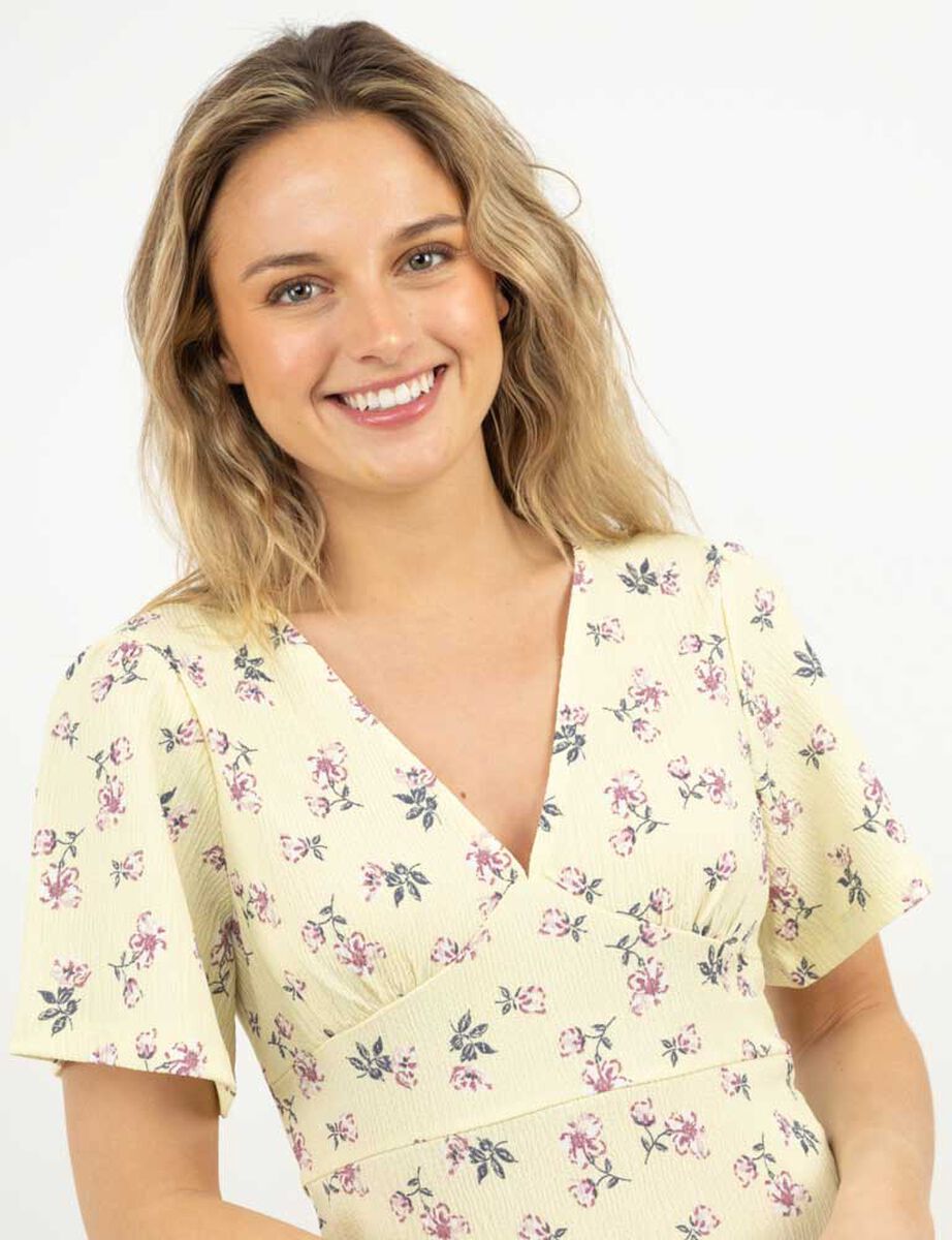 Vestido Mini Manga Corta Mujer Icono