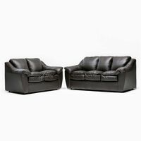 Juego de Living Cabsur Galicia Sofá 3 Cuerpos + Sofá 2 Cuerpos PU Café