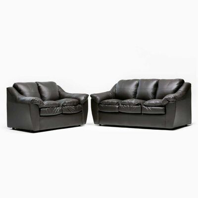 Imagen 1 del producto Juego de Living Cabsur Galicia Sofá 3 Cuerpos + Sofá 2 Cuerpos PU Café