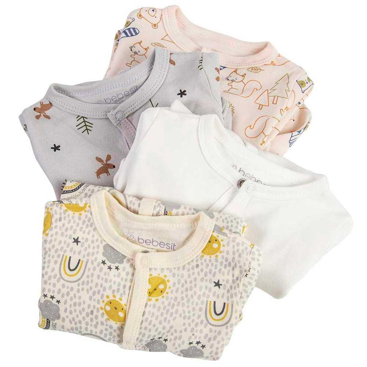 Pijama x4 unisex 0-3M Bebesit