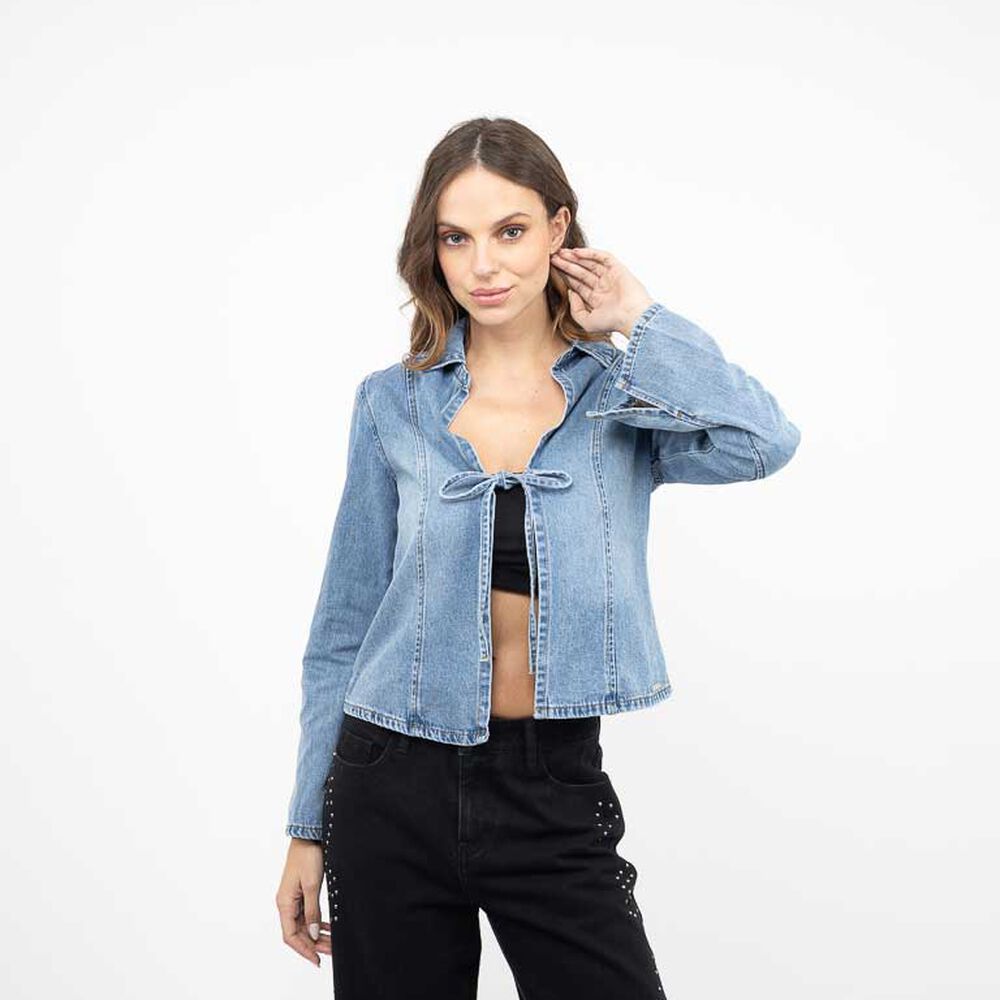 Blusa Denim Manga Larga Mujer Soviet