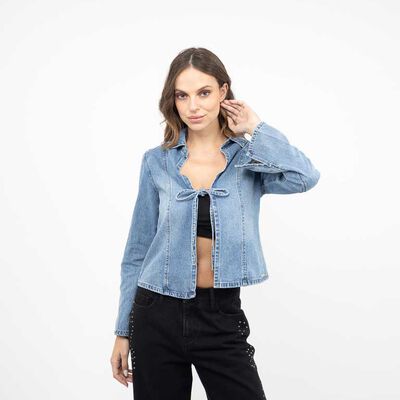 Blusa Denim Manga Larga Mujer Soviet