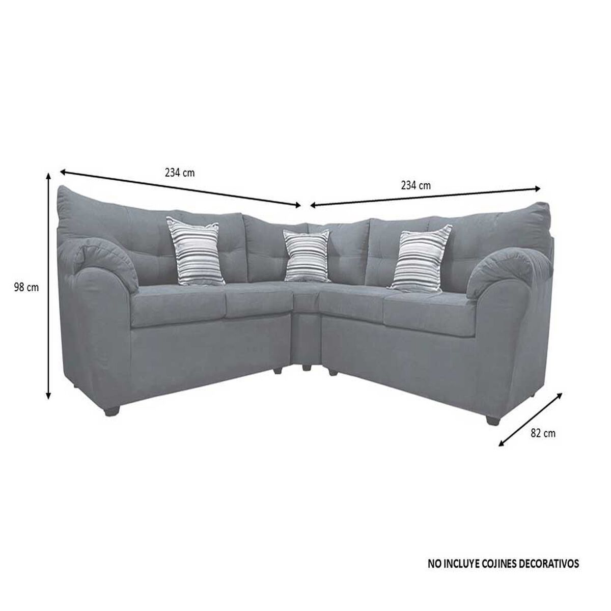 Sofá Seccional Muebles MPR New Alerce 5 Negro