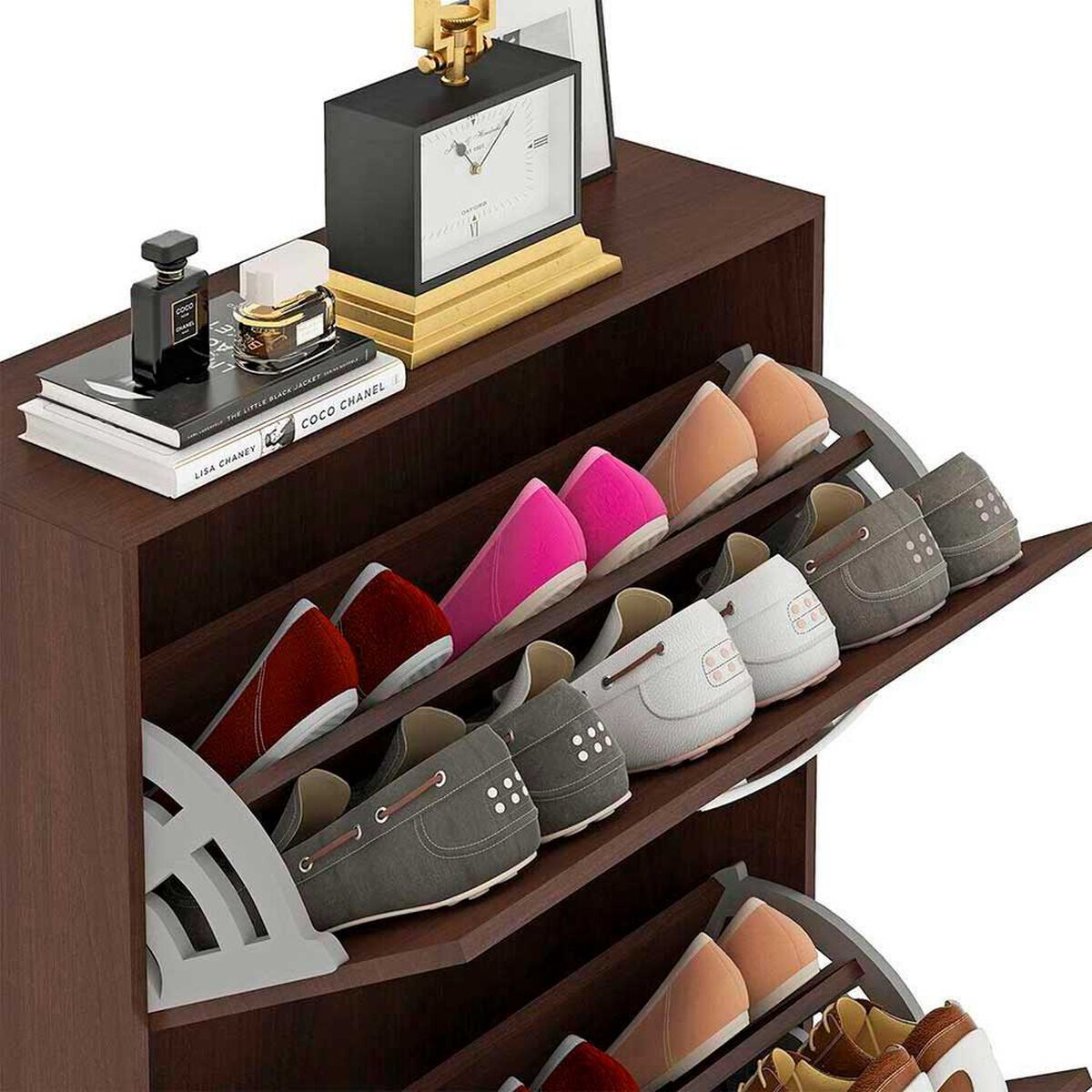 Zapatero Vekkahome Nick 3 Puertas Beige&nbsp;