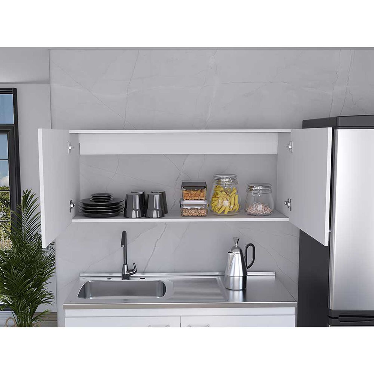 Mueble de Cocina Superior TuHome Napoles 2 Puertas Blanco