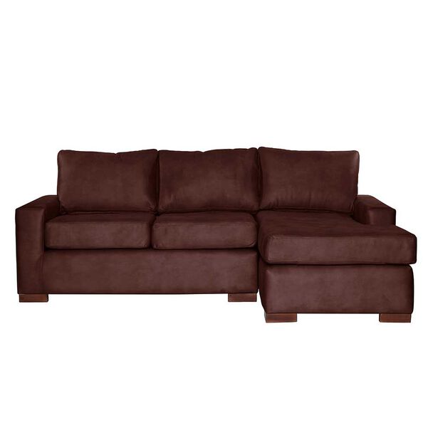 Sofá Seccional Derecho Latam Home Livorno 3 Cuerpos Café Moro