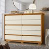 Cómoda Vekkahome Dueto 10 Cajones Café Beige