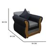 Juego de Living Almore Emilia Sofá 3 Cuepos + Dos Sillones 1 Cuerpo Negro Gris
