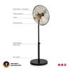 Ventilador de Pedestal Thomas TH-16BNP Bronce