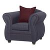 Juego de Living Black Factory Emili Sofá 3 Cuerpos + Dos Sillones 1 Cuerpo Marengo