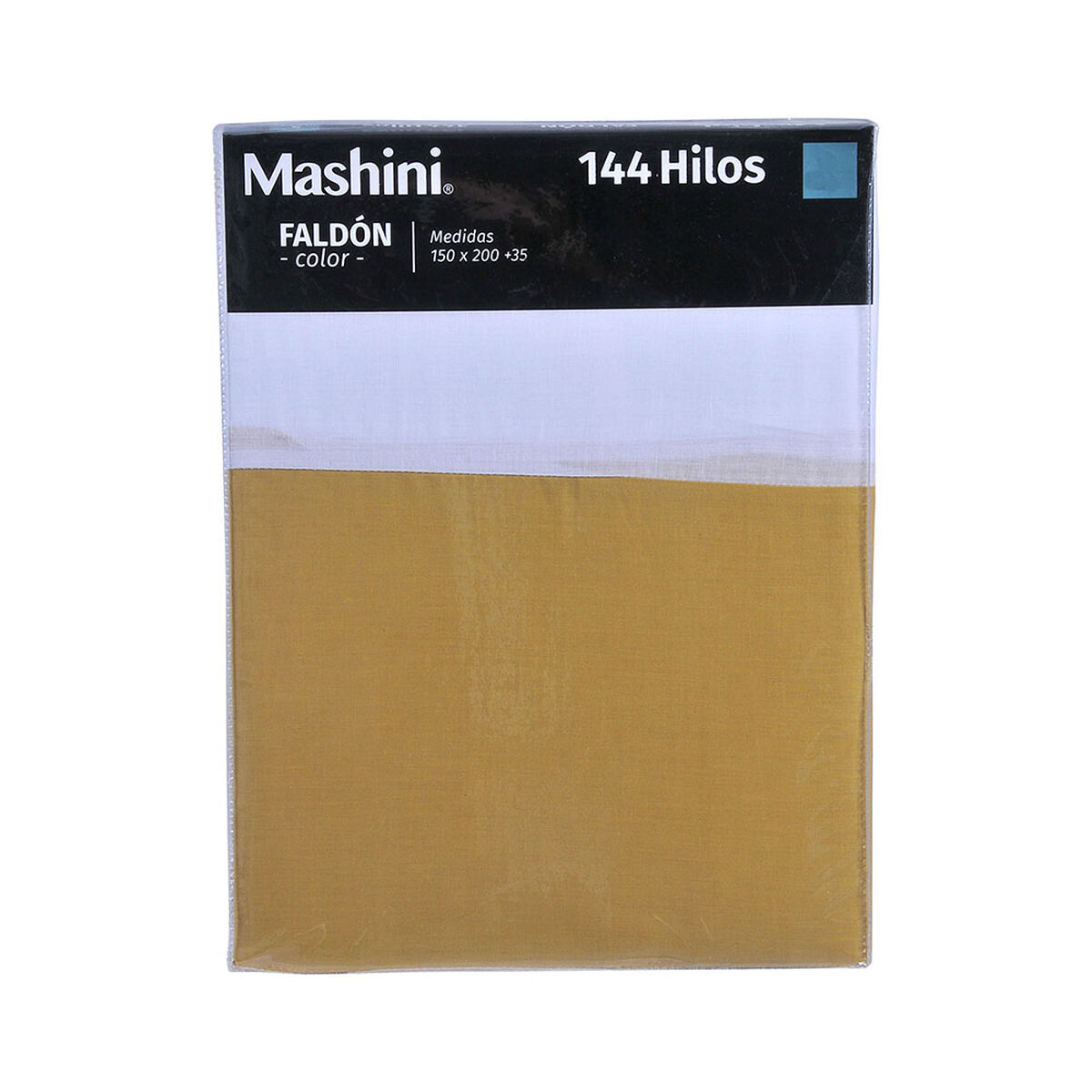 Faldón Mashini 144 Hilos 1,5 Plazas Liso Mostaza