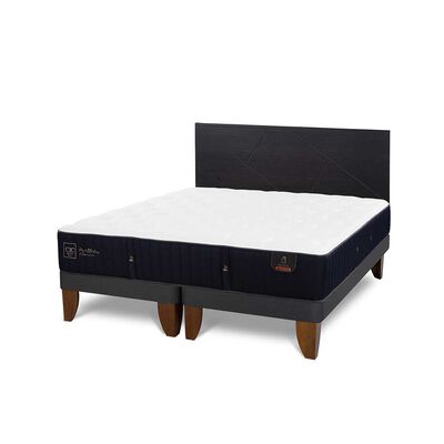 Imagen 2 del producto Cama Europea CIC Base Dividida King Premium + Respaldo Villarrica Negro