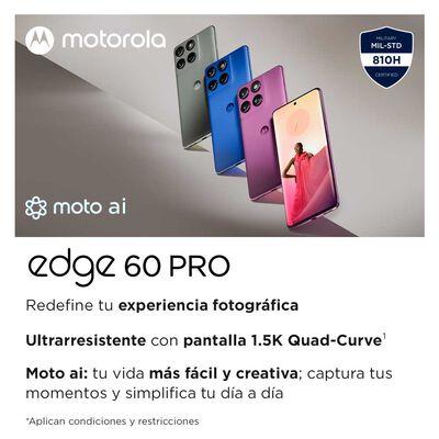 Imagen 2 del producto Celular Motorola Edge 60 Pro 512 GB 6,67"" Gris Liberado