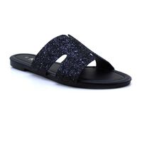 Sandalia Mujer Icono Camel, Negro, Rojo