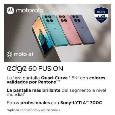 Imagen 2 del producto Celular Motorola Edge 60 Fusion 5G 256GB 6,67"" Verde