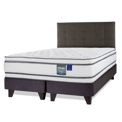 Cama Europea Flex 2 Plazas Majesty + 1 Respaldo