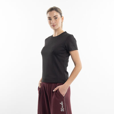 Polera Manga Corta Textura Mujer Lotto Strada