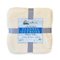 Frazada Poliéster Doral 2 Plazas Deluxe Crudo