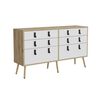 Cómoda Doble TuHome Huna 6 Cajones Macadamia Blanco
