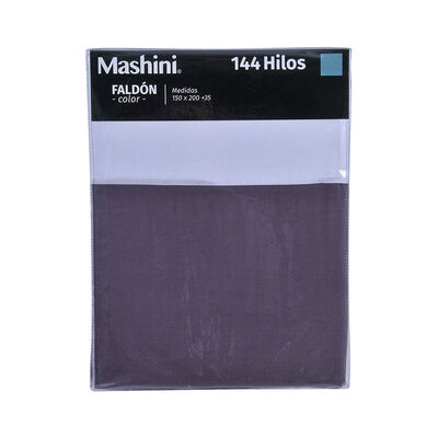 Imagen 2 del producto Faldón Mashini 144 Hilos 2 Plazas Liso Morado