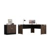 Combo Escritorio + Cajonera 2 Puertas TuHome Home Office Negro Soft-Co&ntilde;ac