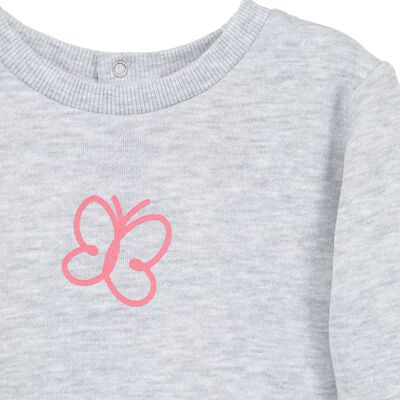 Imagen 2 del producto Polerón Beba Chess Baby Gris Mel, Rosado