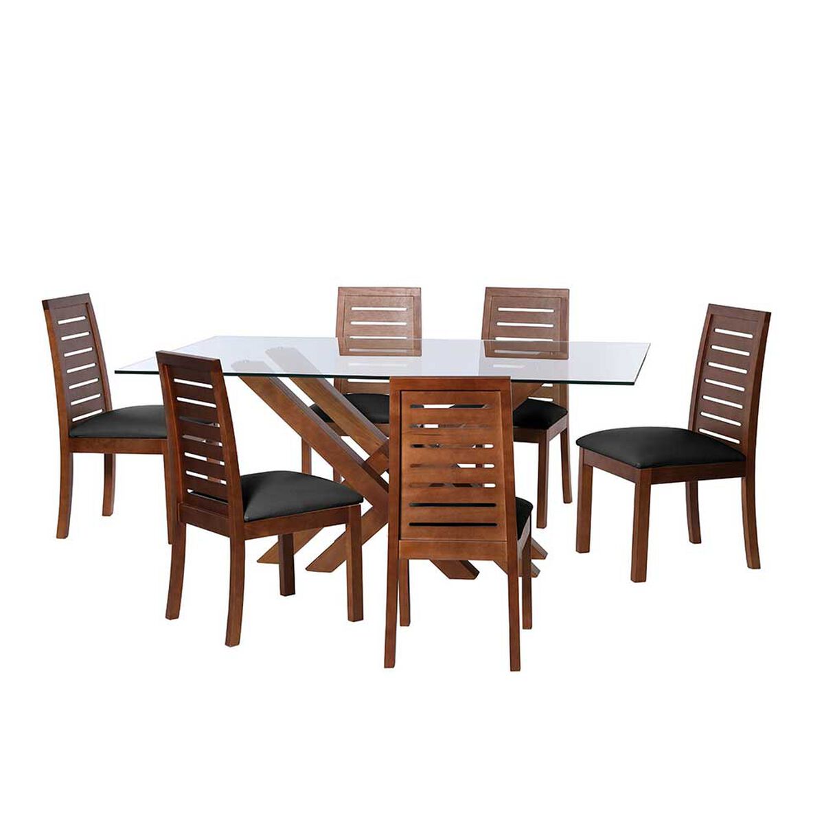 Juego de Comedor Latam Home Merida 6 Sillas Negro