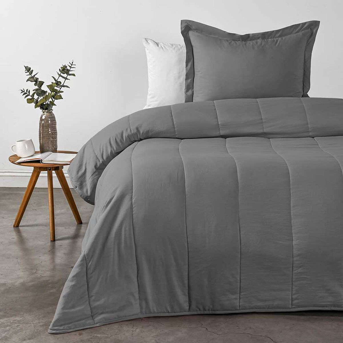 Cubrecama American Family 1,5 Plazas Marengo Gris