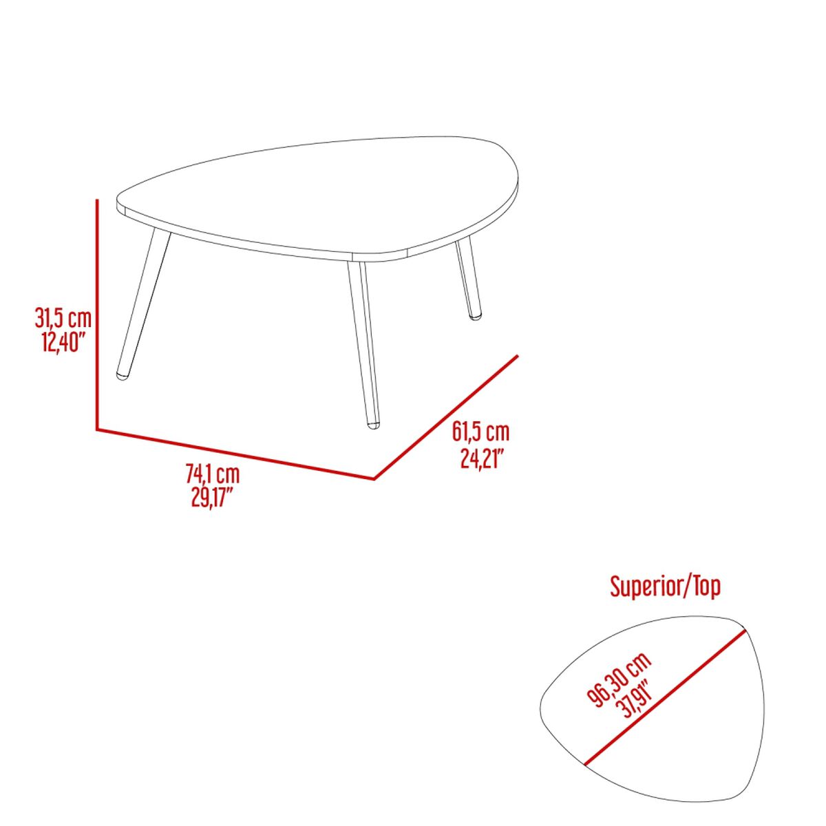 Mesa De Centro TuHome Narvik Blanco
