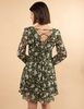 Vestido Corto Estampado Manga Larga Mujer Zibel