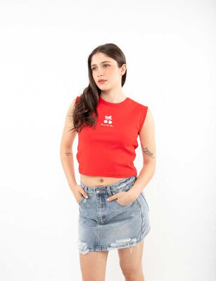 Imagen 1 del producto Polera Sin Mangas Mujer Icono Rojo