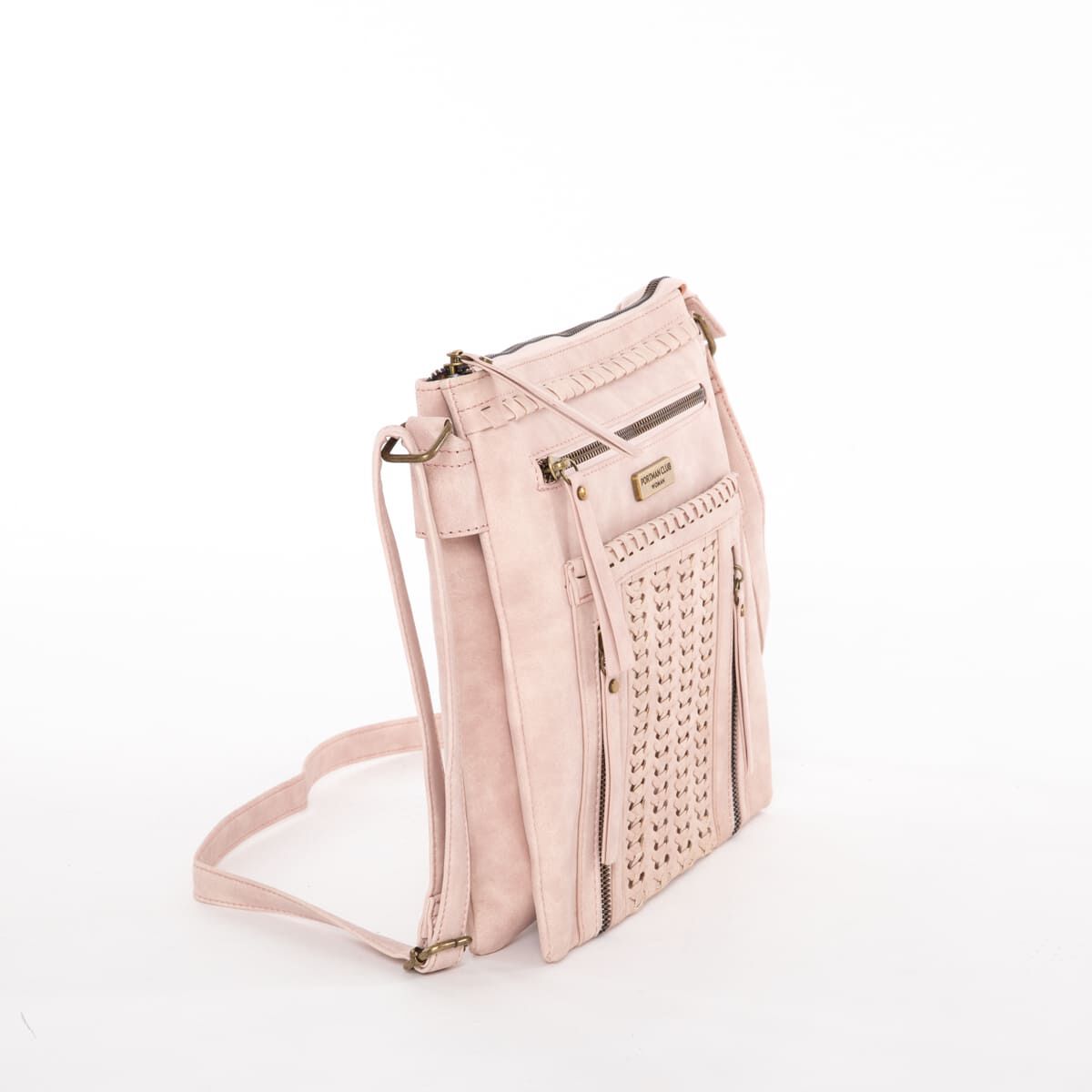 Cartera Cross Bag Mujer Rosa Eco Cuero Portman Club