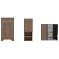 Set Muebles Lavamanos + Auxiliar + Gabinete Espejo + Lavamanos
