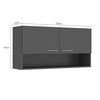 Mueble de Cocina Superior Vekkahome Evandro Gris