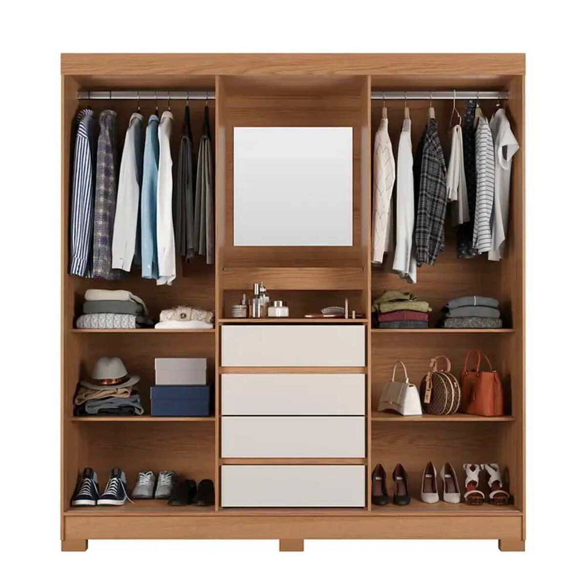 Clóset Decocasa Toscana 2 Puertas Carvalho-Off White