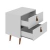 Velador Di Poretti Design Padua 2 Cajones Blanco
