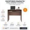Combo Oficina Escritorio Avellana + Silla New York Negra y Naranjo Arthome