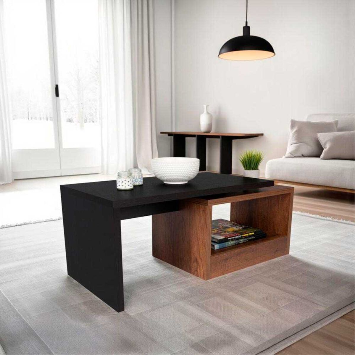 Mesa De Centro TuHome Kaia Wengue y Caramelo