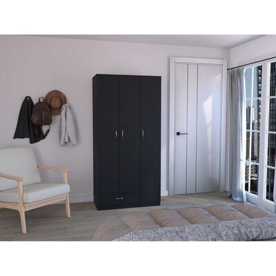 Clóset TuHome Z-90 3 Puertas 1 Cajón Wengue